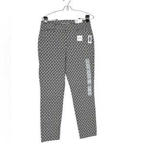 NWT Old Navy Pixie High Rise pants size 6 black white ankle cropped favorite
